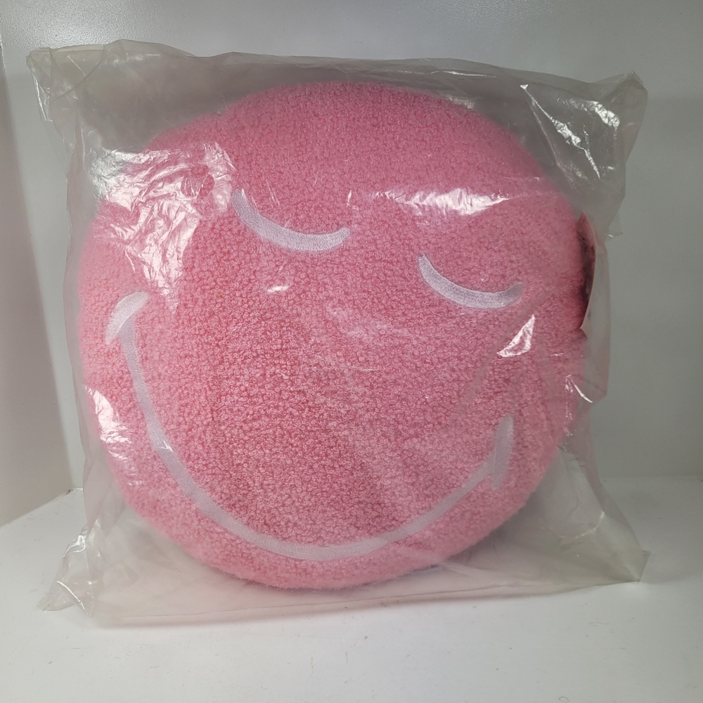 Pink Smiley Face Pillow